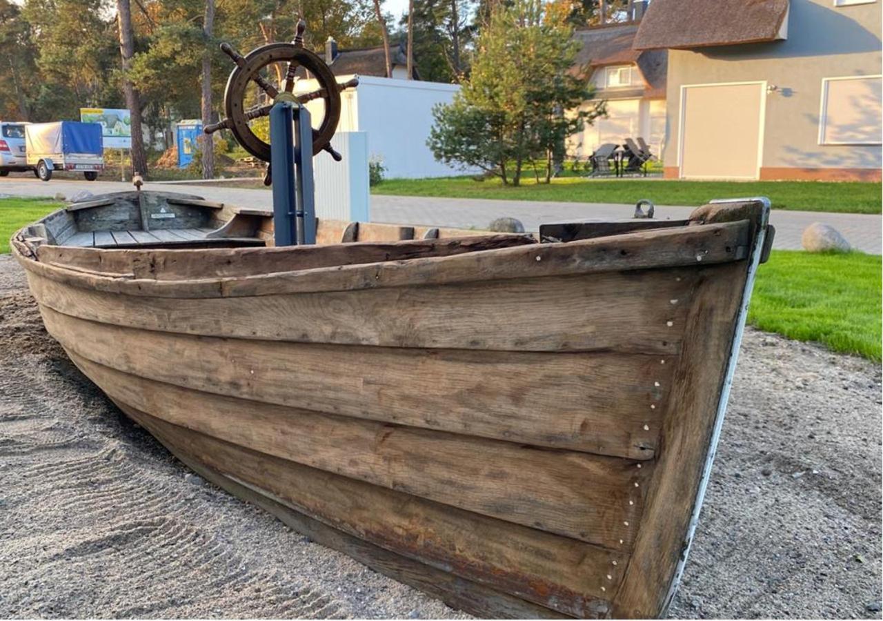 Modernes Reetdach-Ostseeferienhaus Bella Mare, Insel Usedom Mit Sauna, Kamin & Sonnenterrasse Zirchow Luaran gambar