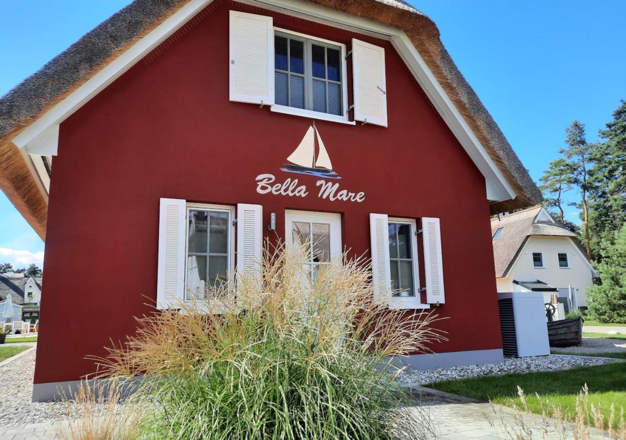 Modernes Reetdach-Ostseeferienhaus Bella Mare, Insel Usedom Mit Sauna, Kamin & Sonnenterrasse Zirchow Luaran gambar
