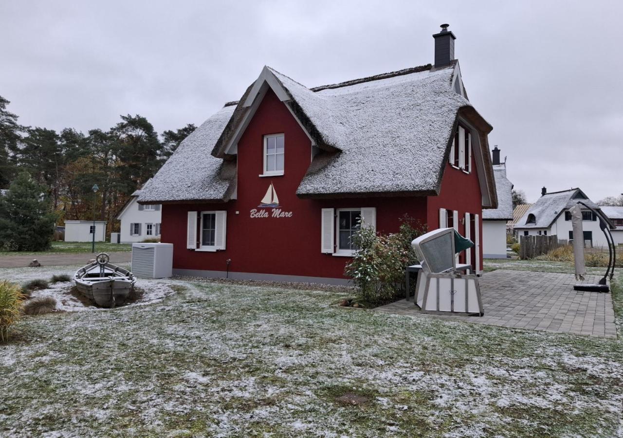 Modernes Reetdach-Ostseeferienhaus Bella Mare, Insel Usedom Mit Sauna, Kamin & Sonnenterrasse Zirchow Luaran gambar